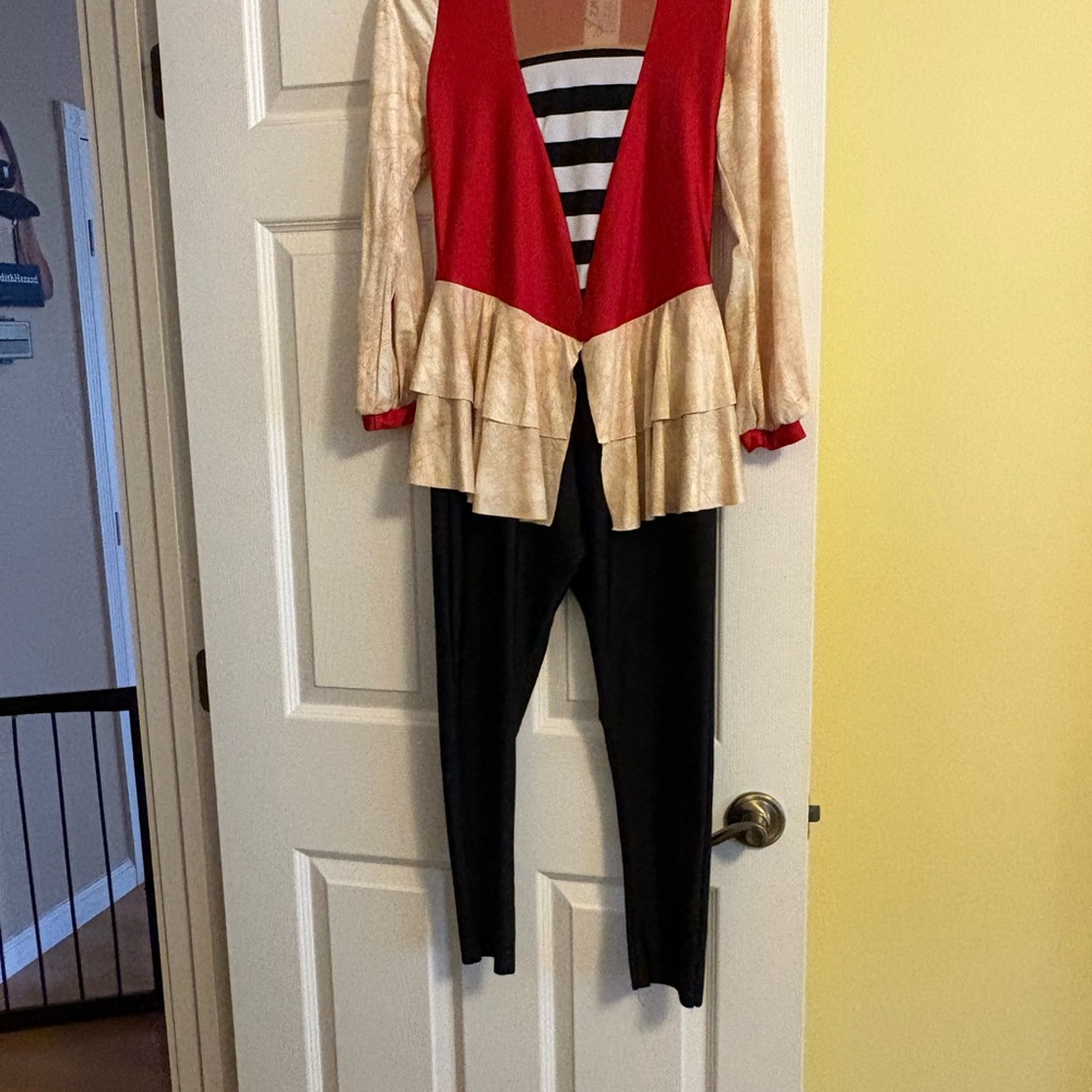 Stylish Red and Black Pirate Jumpsuit
